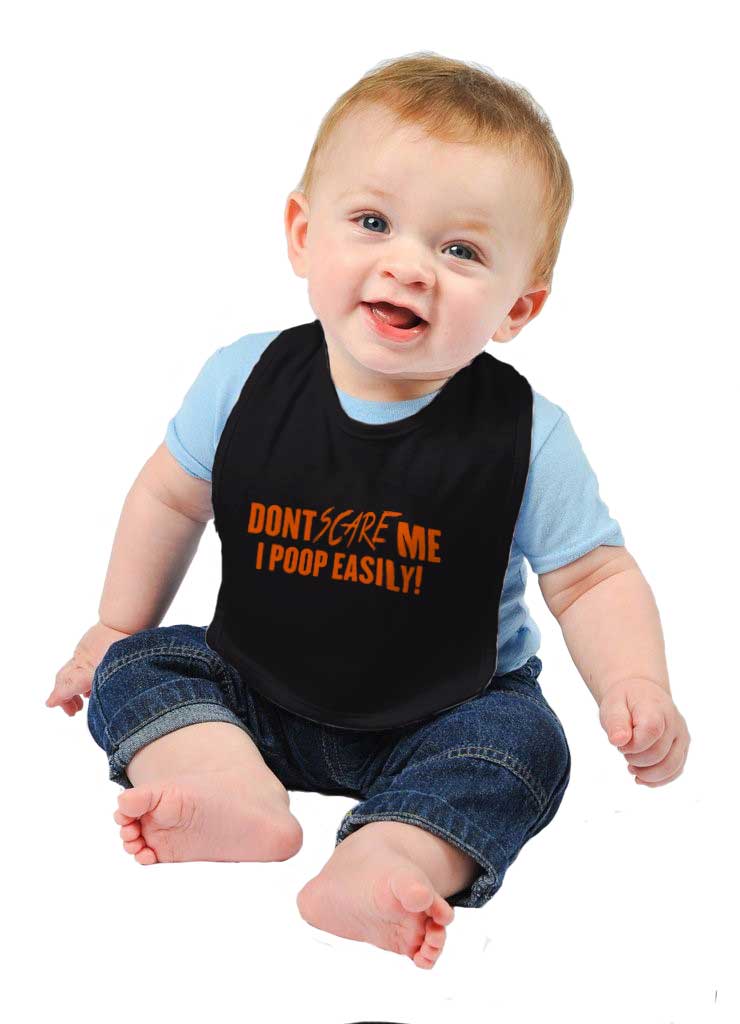 Don't Scare me Infant Baby Bib-Direct To Garment Print-Brisco Baby