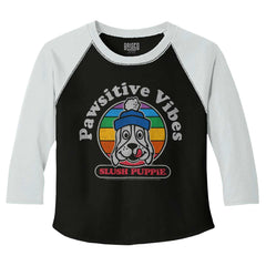 Pawsitive Vibes Toddler Baseball-Direct To Garment Print-Brisco Baby