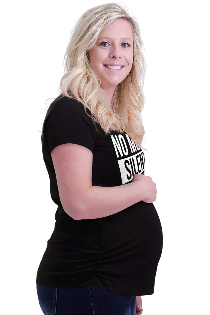 No More Silent Nights Maternity T-Shirt-Direct To Garment Print-Brisco Baby