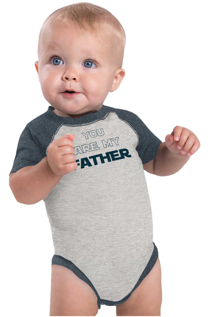 You Are My Father Raglan Romper Bodysuit-Direct To Garment Print-Brisco Baby