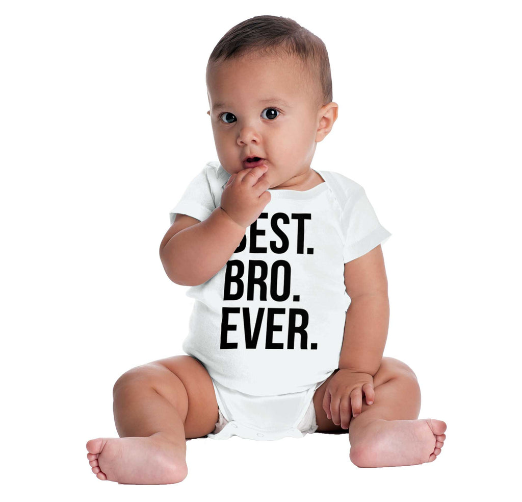 Best Bro Ever Romper Bodysuit-Direct To Garment Print-Brisco Baby