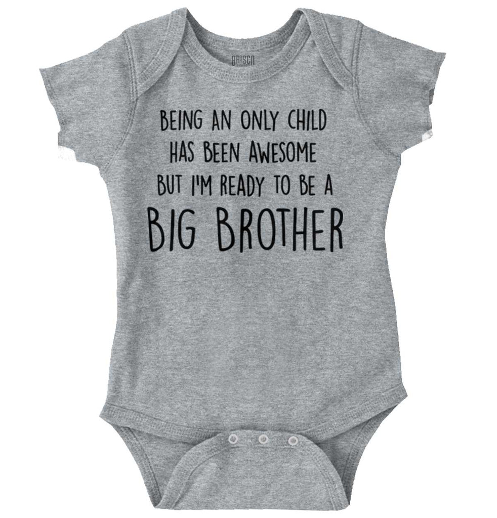 Ready To Be A Big Brother Romper Bodysuit-Direct To Garment Print-Brisco Baby