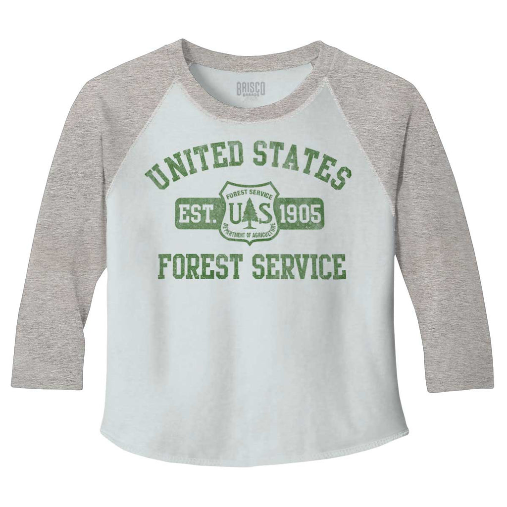 Forest Service Toddler Baseball-Direct To Garment Print-Brisco Baby