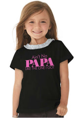 No Papa Like Me Toddler Ruffled Trim T-Shirt-Direct To Garment Print-Brisco Baby