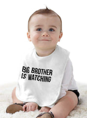 Big Brother Is Watching Infant Baby Bib-Direct To Garment Print-Brisco Baby