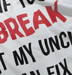 Uncle Can Fix It Infant Baby Bib-Direct To Garment Print-Brisco Baby