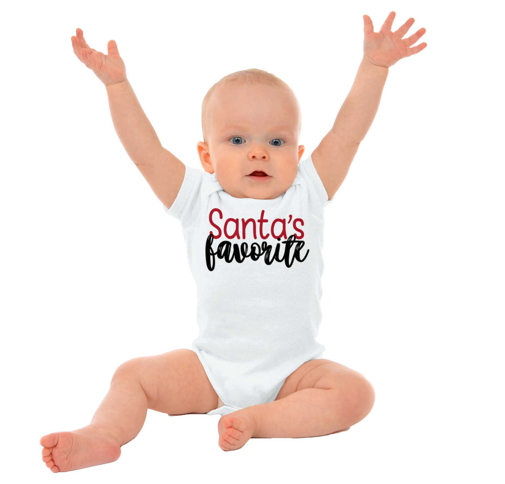 Santa's Favorite Romper Bodysuit-Direct To Garment Print-Brisco Baby
