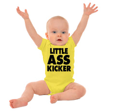 Little Ass Kicker Romper Bodysuit-Direct To Garment Print-Brisco Baby