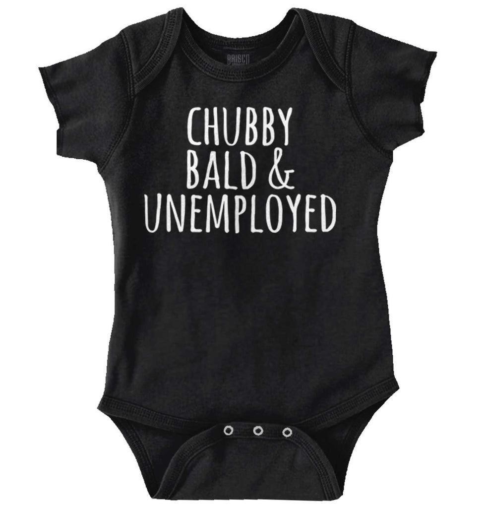 Chubby Unemployed Romper Bodysuit-Direct To Garment Print-Brisco Baby