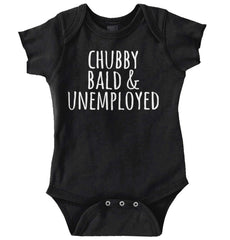 Chubby Unemployed Romper Bodysuit-Direct To Garment Print-Brisco Baby