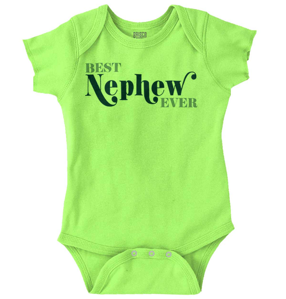 Best Nephew Ever Romper Bodysuit-Direct To Garment Print-Brisco Baby