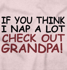 Check Out Grandpa Toddler Ruffled Trim T-Shirt-Direct To Garment Print-Brisco Baby