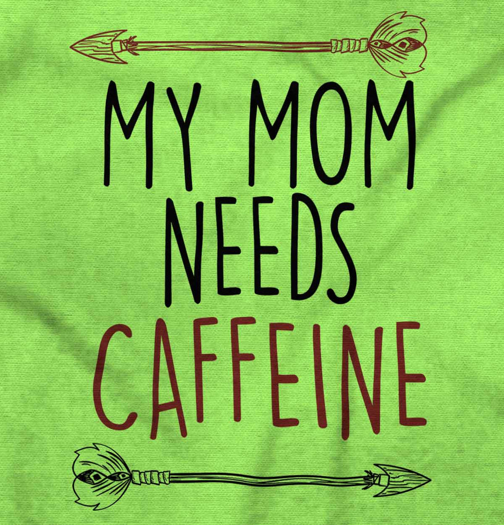 Mom Needs Caffeine Romper Bodysuit-Direct To Garment Print-Brisco Baby