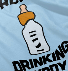 Dad Drinking Buddy Infant Toddler T Shirt-Direct To Garment Print-Brisco Baby
