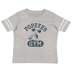 Popeye's Gym Toddler Football Jersey Tee-Direct To Garment Print-Brisco Baby