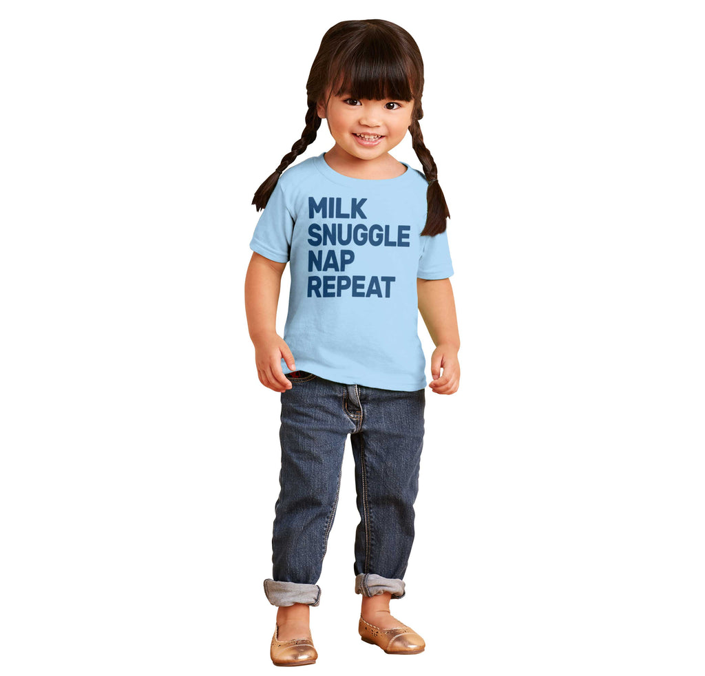Milk Snuggle Nap Infant Toddler T Shirt-Direct To Garment Print-Brisco Baby