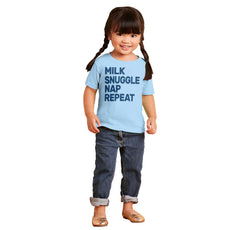 Milk Snuggle Nap Infant Toddler T Shirt-Direct To Garment Print-Brisco Baby