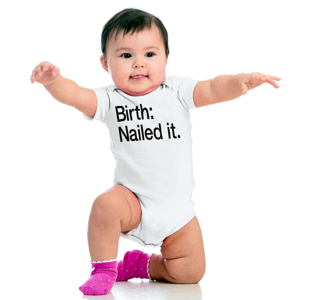 Nailed It Romper Bodysuit-Direct To Garment Print-Brisco Baby