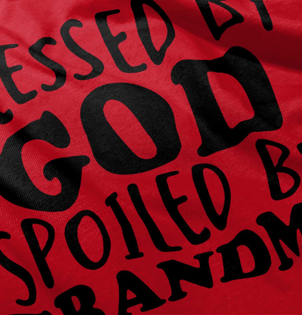 Blessed By God Spoiled By Grandma Romper Bodysuit-Direct To Garment Print-Brisco Baby