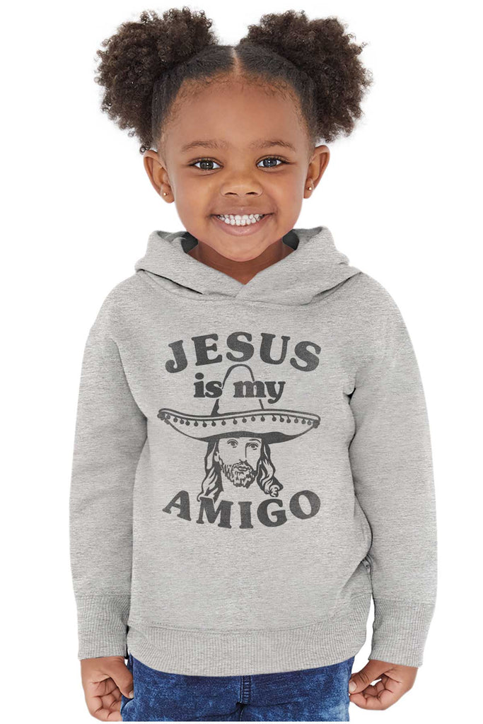 Amigo Jesus Toddler Pullover Hoodie-Direct To Garment Print-Brisco Baby