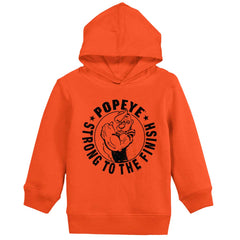 Popeye To The Finish Toddler Pullover Hoodie-Direct To Garment Print-Brisco Baby