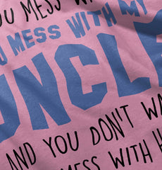 Mess With My Uncle Toddler Baseball-Direct To Garment Print-Brisco Baby