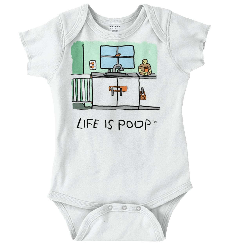 Safety Locks Romper Bodysuit-Direct To Garment Print-Brisco Baby
