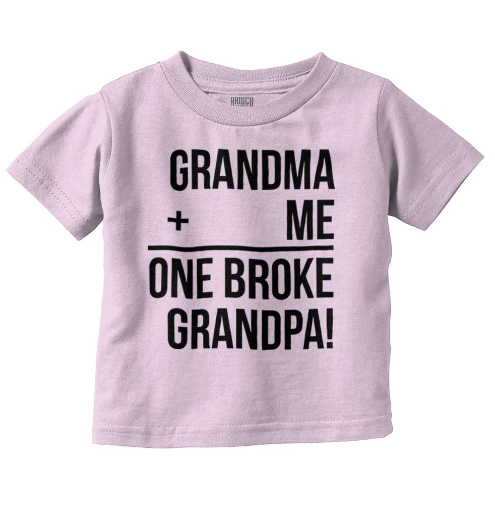 One Broke Grandpa Infant Toddler T Shirt-Direct To Garment Print-Brisco Baby