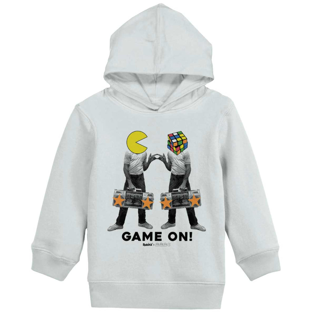 Pac-Man Rubiks Game On Toddler Pullover Hoodie-Direct To Garment Print-Brisco Baby