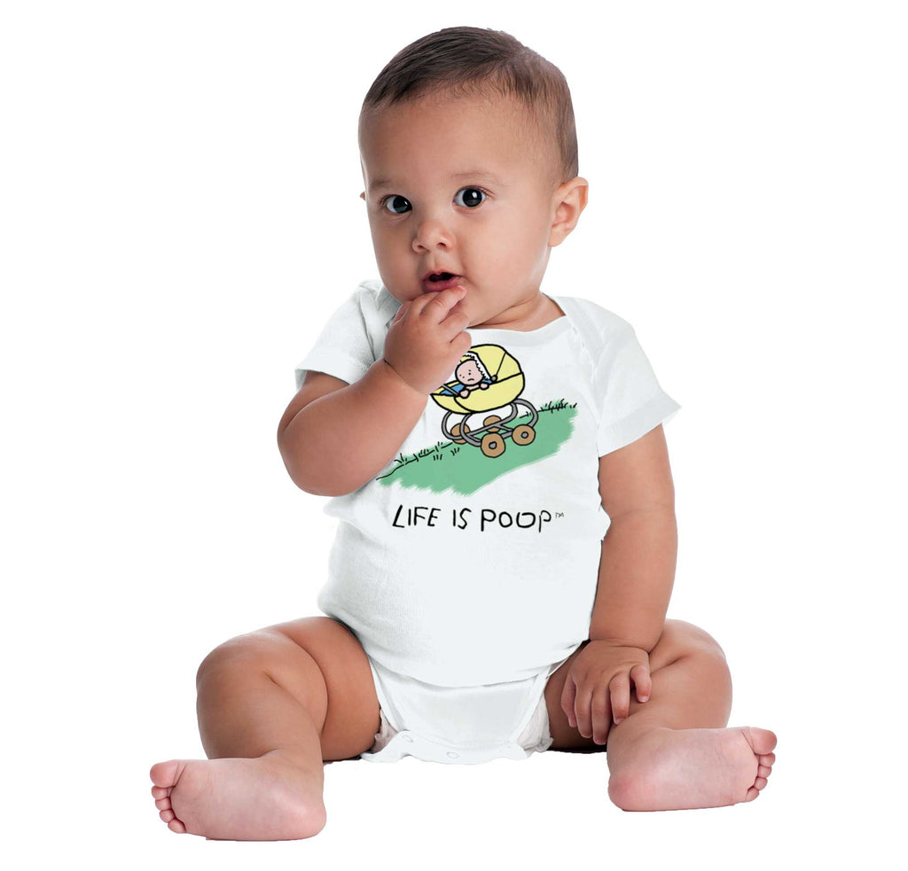 Downhill Stroller Romper-Direct To Garment Print-Brisco Baby