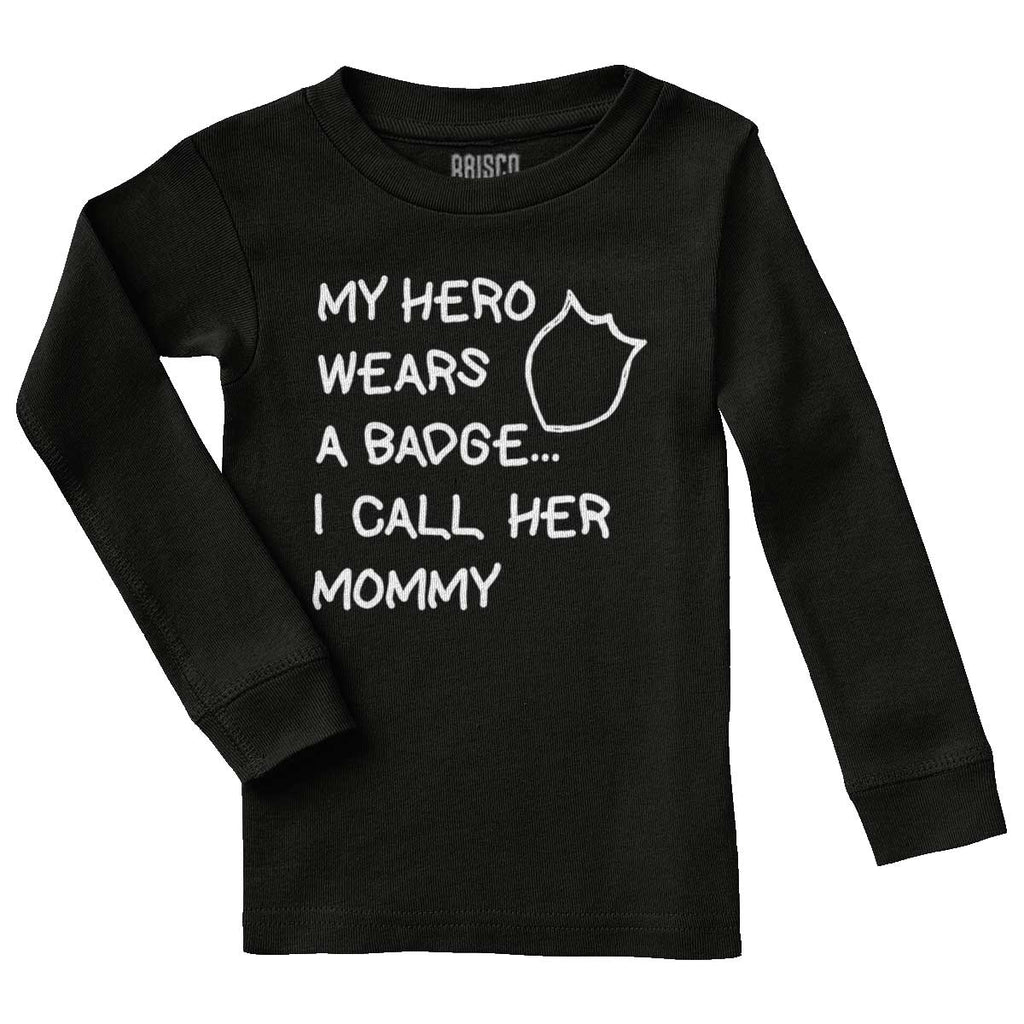 Hero Wears Badge Solid Baby Pajama Top-Direct To Garment Print-Brisco Baby