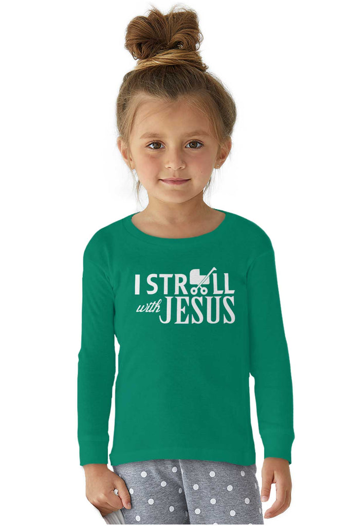 Stroll With Jesus Solid Baby Pajama Top-Direct To Garment Print-Brisco Baby
