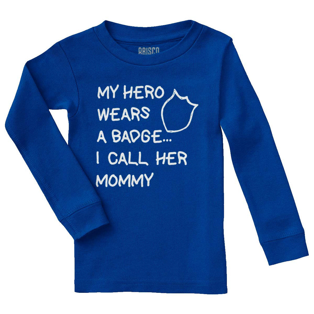 Hero Wears Badge Solid Baby Pajama Top-Direct To Garment Print-Brisco Baby