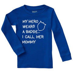 Hero Wears Badge Solid Baby Pajama Top-Direct To Garment Print-Brisco Baby