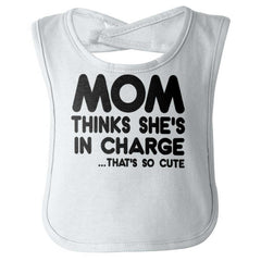 In Charge Infant Baby Bib-Direct To Garment Print-Brisco Baby