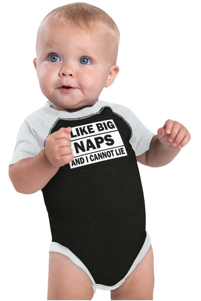 Big Naps Raglan Romper Bodysuit-Direct To Garment Print-Brisco Baby