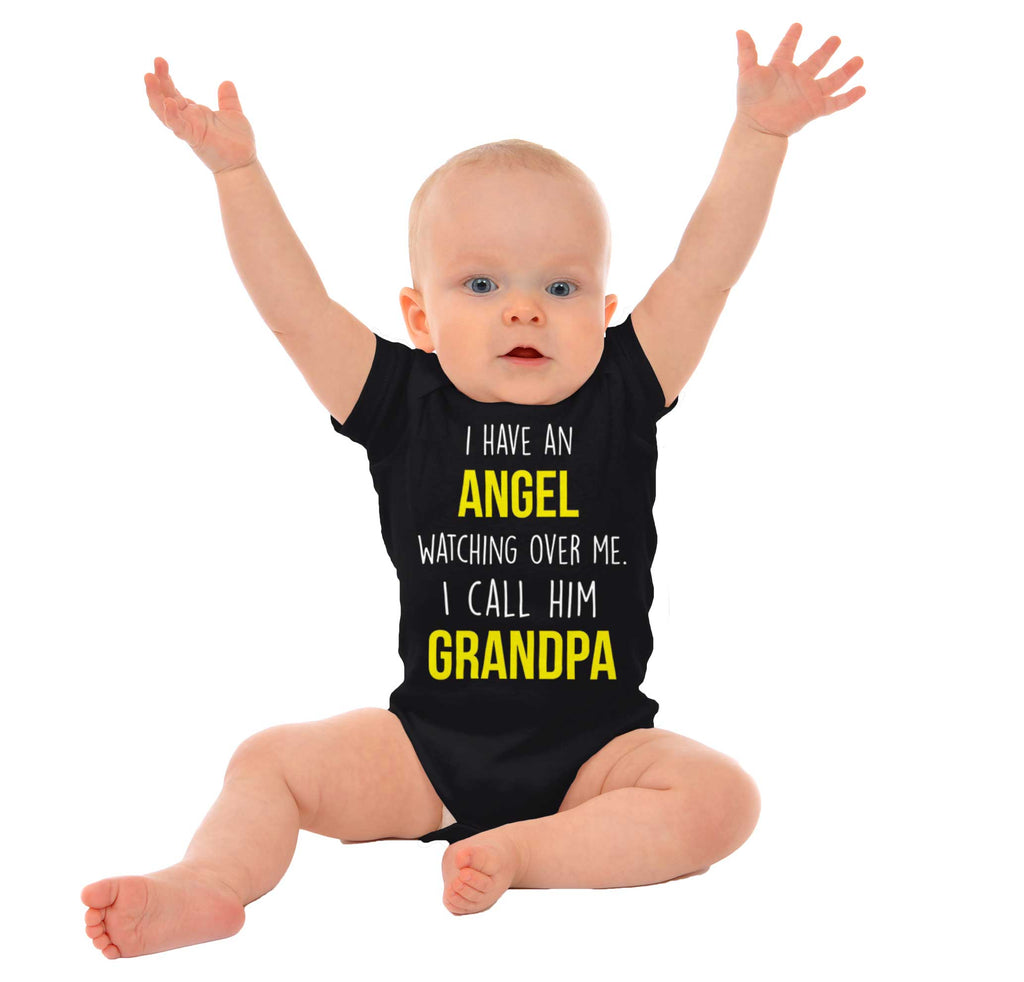 Grandpa Watching Over Me Romper Bodysuit-Direct To Garment Print-Brisco Baby