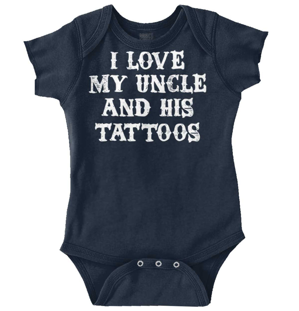 Uncle's Tattoos Romper Bodysuit-Direct To Garment Print-Brisco Baby