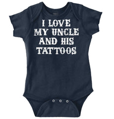 Uncle's Tattoos Romper Bodysuit-Direct To Garment Print-Brisco Baby