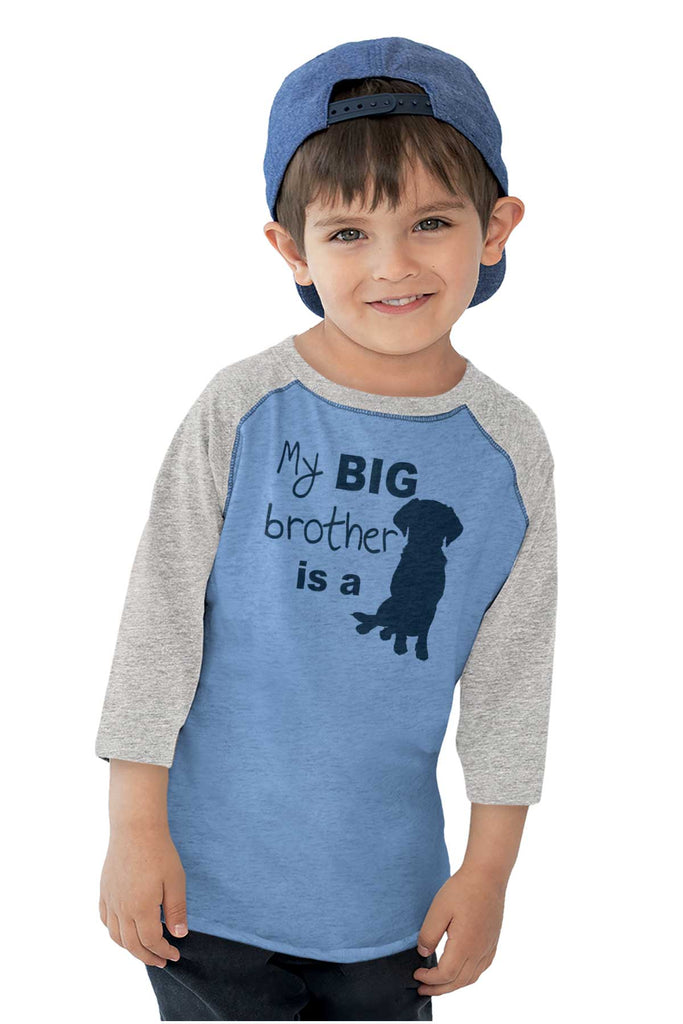 Brother is a Dog Toddler Baseball-Direct To Garment Print-Brisco Baby