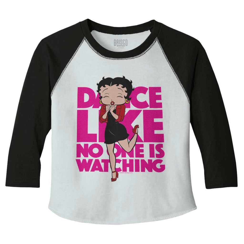 Dancing Betty Toddler Baseball-Direct To Garment Print-Brisco Baby