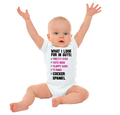 Cocker Spaniel List Romper Bodysuit-Direct To Garment Print-Brisco Baby