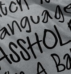 Watch The Language Romper Bodysuit-Direct To Garment Print-Brisco Baby