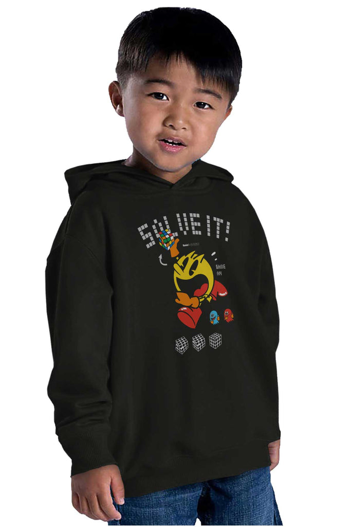 Solve It Pac-Man Toddler Pullover Hoodie-Direct To Garment Print-Brisco Baby