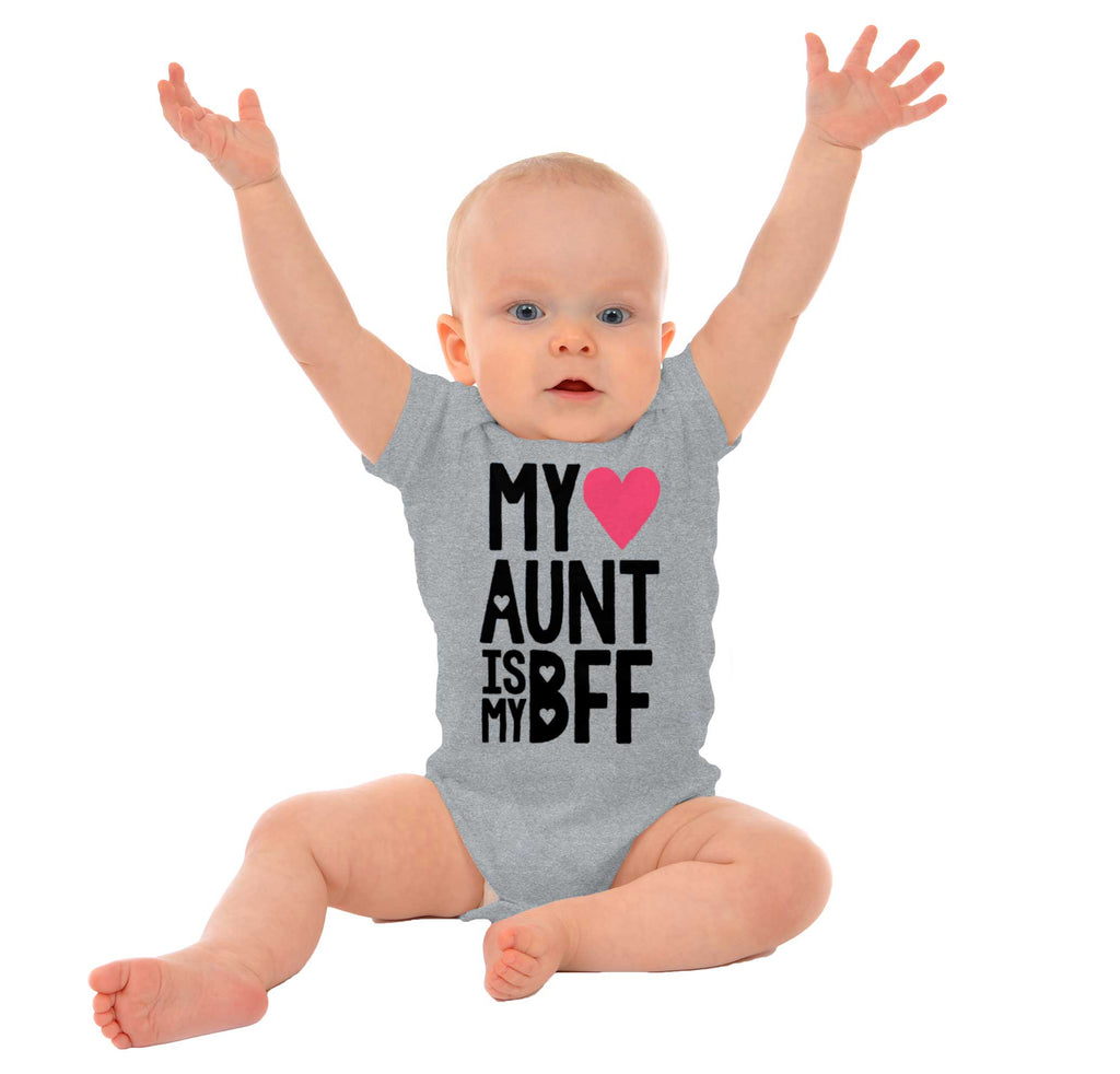 Aunt Is My BFF Romper Bodysuit-Direct To Garment Print-Brisco Baby
