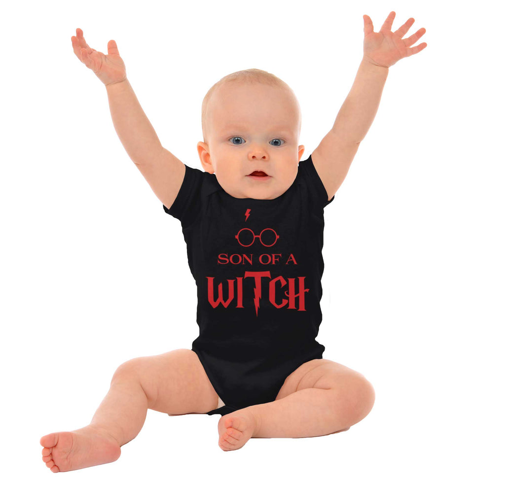 Son Of A Witch Romper Bodysuit-Direct To Garment Print-Brisco Baby