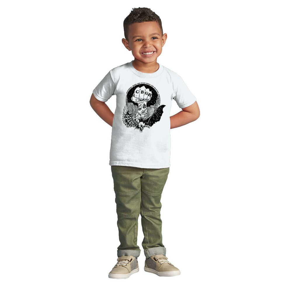 Bat CBGB Infant Toddler T Shirt-Direct To Garment Print-Brisco Baby