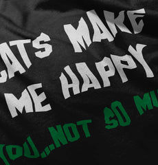 Cats Make Me Happy Romper Bodysuit-Direct To Garment Print-Brisco Baby