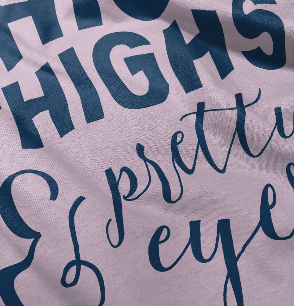 Thick Thighs Romper Bodysuit-Direct To Garment Print-Brisco Baby