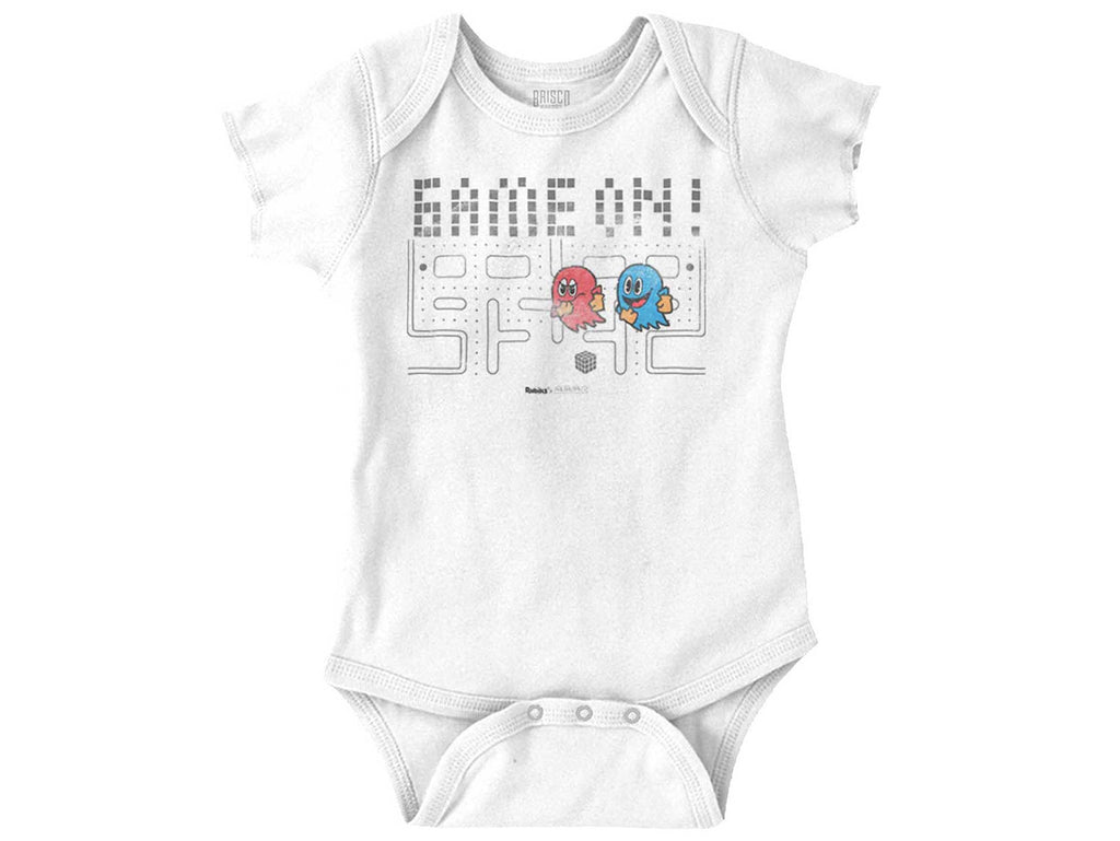 Pac-Man Ghosts Romper Bodysuit-Direct To Garment Print-Brisco Baby